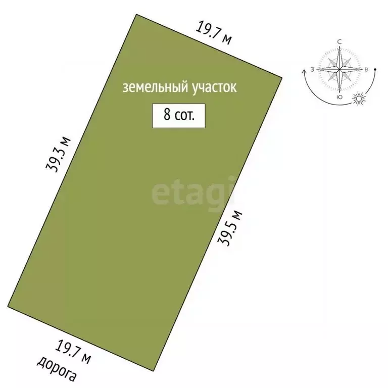 Участок в Татарстан, Тукаевский район, д. Азьмушкино ул. Алтын, 27 ... - Фото 2