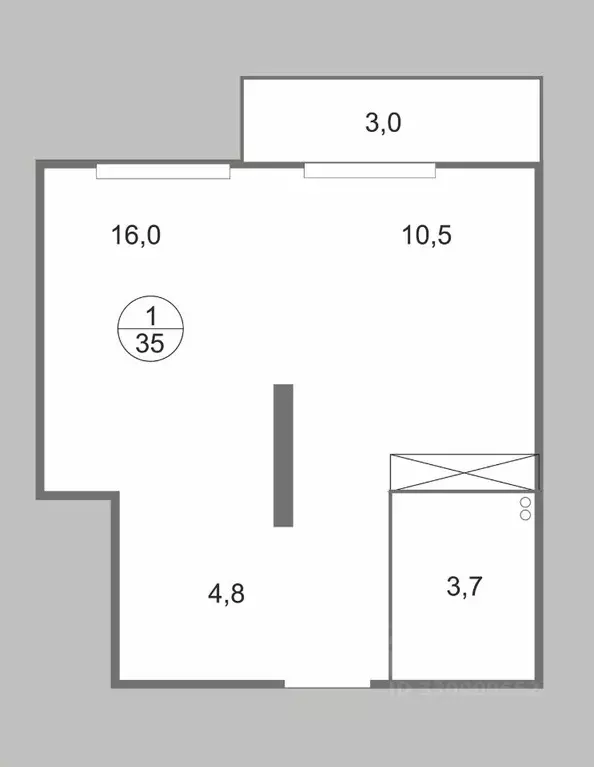 1-к кв. Московская область, Балашиха ш. Косинское, 2 (36.0 м) - Фото 2