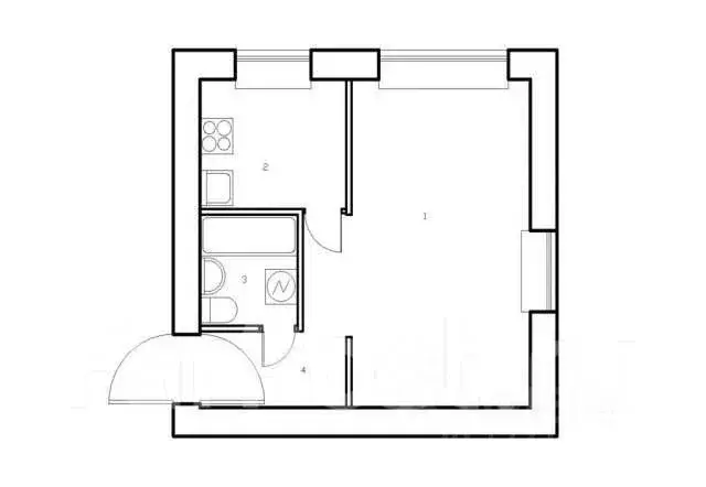 1-к кв. Брянская область, Брянск Новозыбковская ул., 16а (30.8 м) - Фото 2