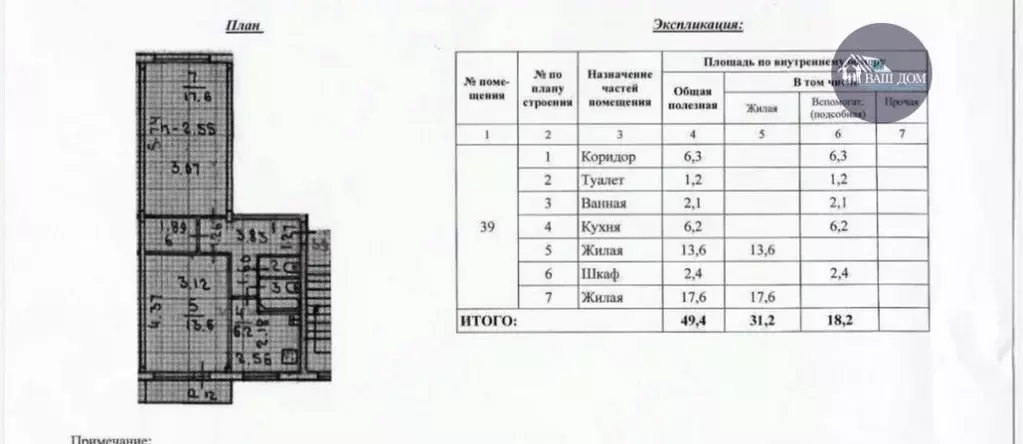 2-к кв. Архангельская область, Северодвинск Железнодорожная ул., 23А ... - Фото 1