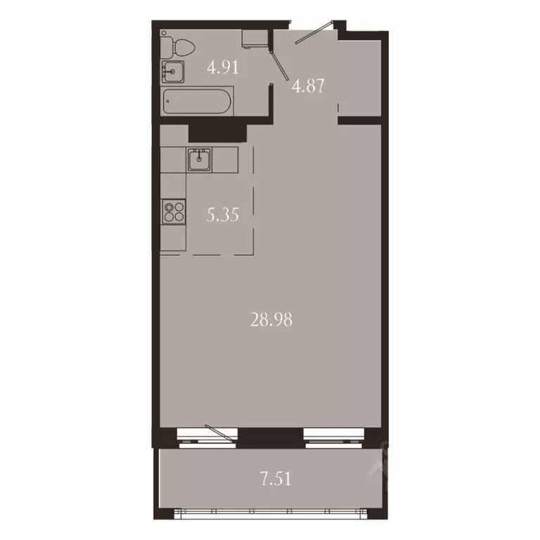 1-к кв. Иркутская область, Иркутск Советская ул., 115/1 (51.62 м) - Фото 1