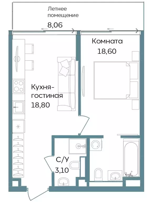 1-к кв. Крым, Саки ул. Морская (48.56 м) - Фото 1