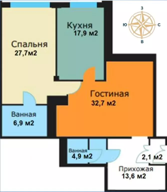 3-к кв. Москва ул. Архитектора Власова, 6 (105.8 м) - Фото 2