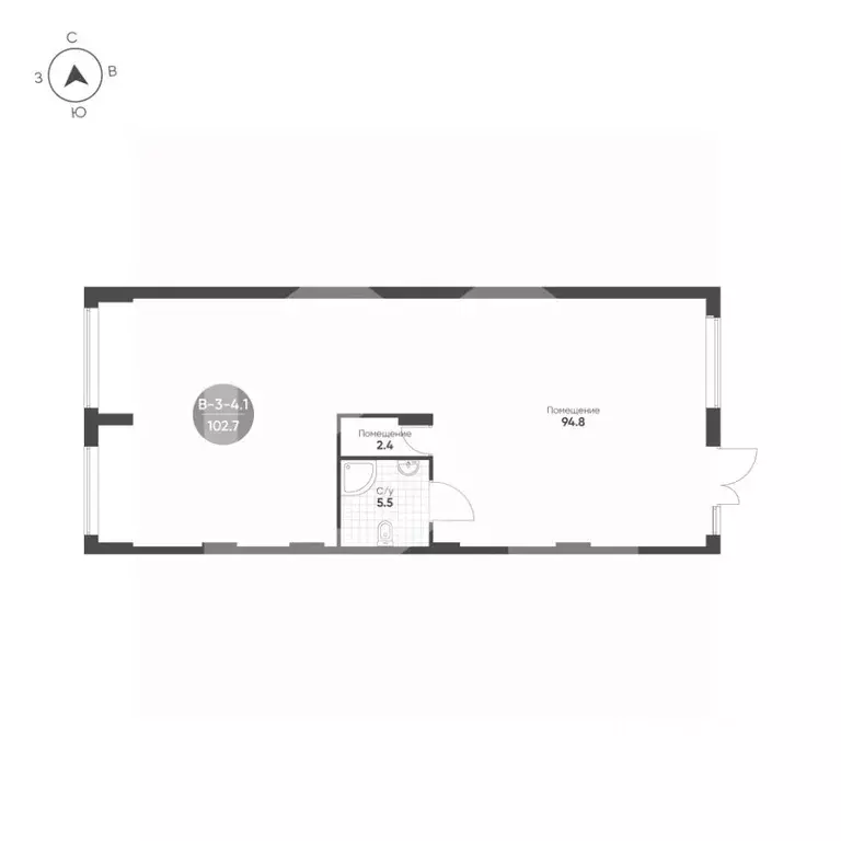 Помещение свободного назначения в Москва 2-я оч., Шагал жилой ... - Фото 2