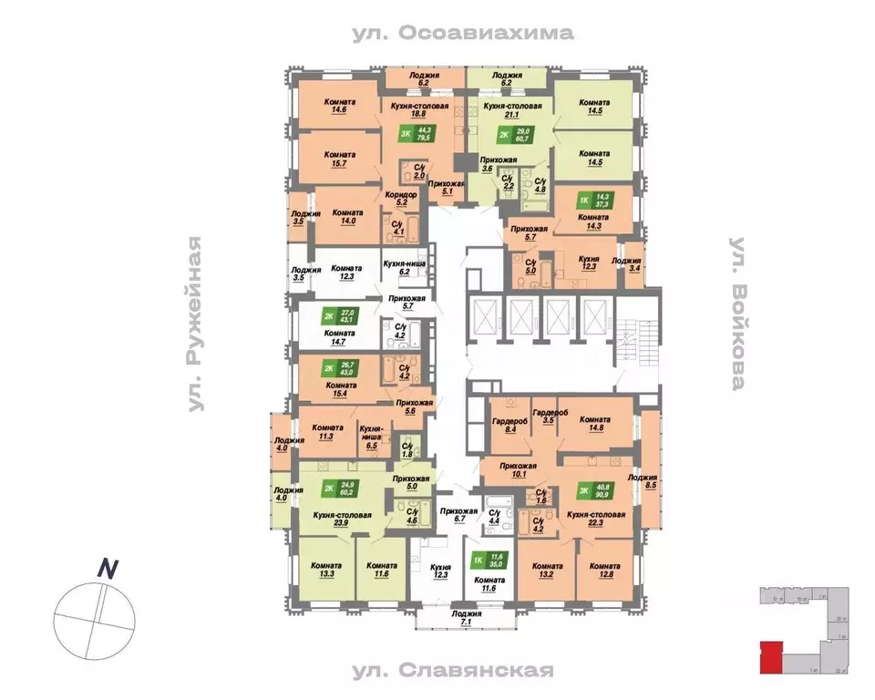 2-к кв. Новосибирская область, Новосибирск Калининский квартал жилой ... - Фото 1