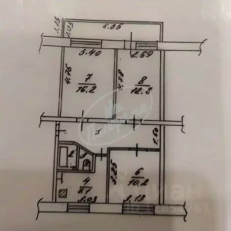 3-к кв. Калужская область, Калуга Калужская ул., 48 (62.5 м) - Фото 2