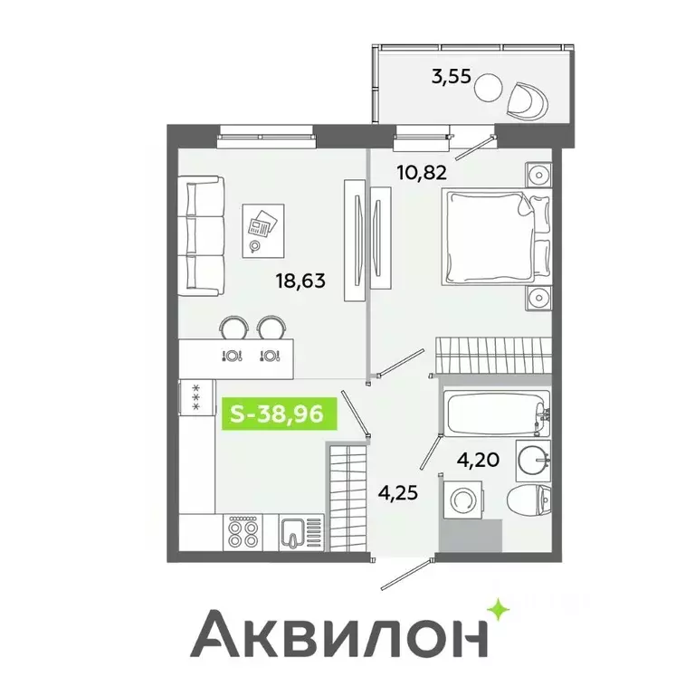 2-к кв. Ленинградская область, Всеволожский район, Заневское городское ... - Фото 0
