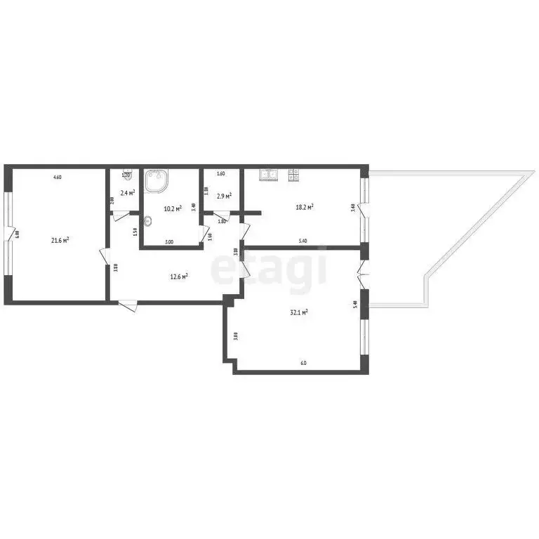 2-комнатная квартира: Алупка, улица Ленина, 29Д (141 м) - Фото 0
