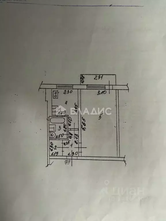 1-к кв. Белгородская область, Шебекино Парковая ул., 1 (30.7 м) - Фото 2