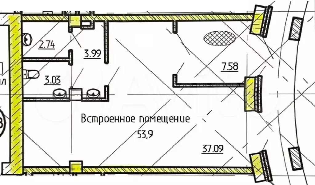 Свободного назначения, 53.9 м - Фото 0