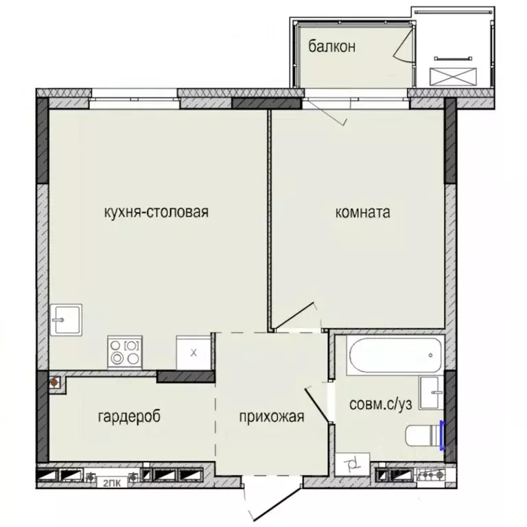 1-к кв. Удмуртия, Ижевск Культбаза жилрайон, 8-й мкр, Ежевика жилой ... - Фото 0