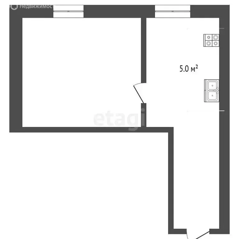 1-комнатная квартира: Бахчисарай, улица Панфилова, 1 (19.8 м) - Фото 0