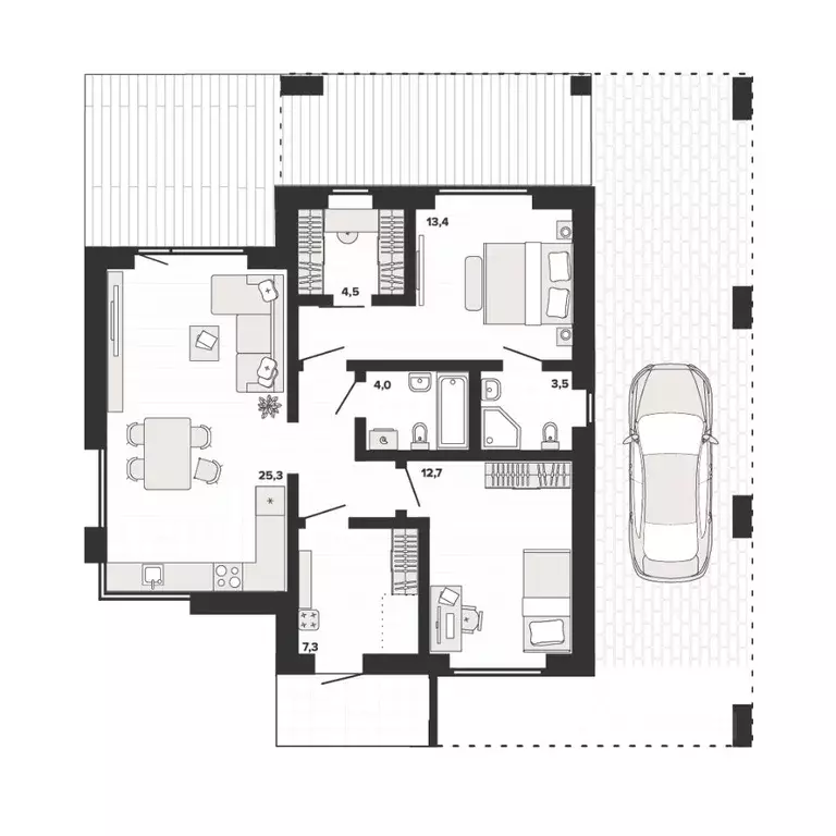 Дом в Челябинская область, Сосновский муниципальный округ, с. Большие ... - Фото 1