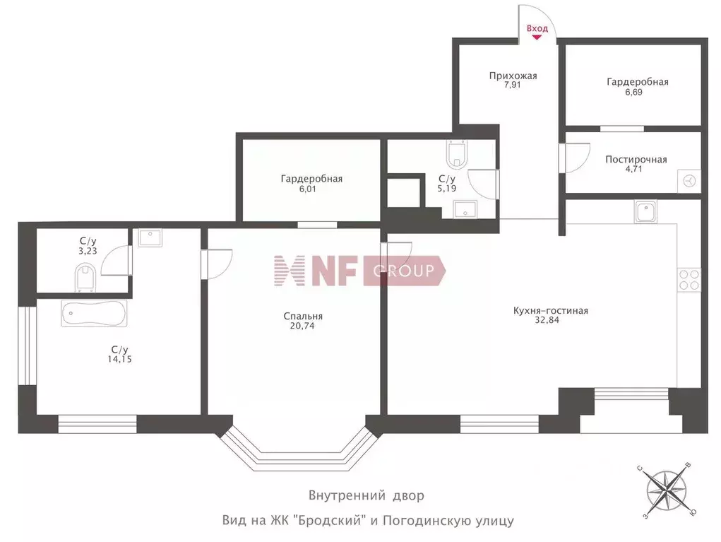 3-к кв. Москва пер. 1-й Тружеников, 12А (104.0 м) - Фото 2