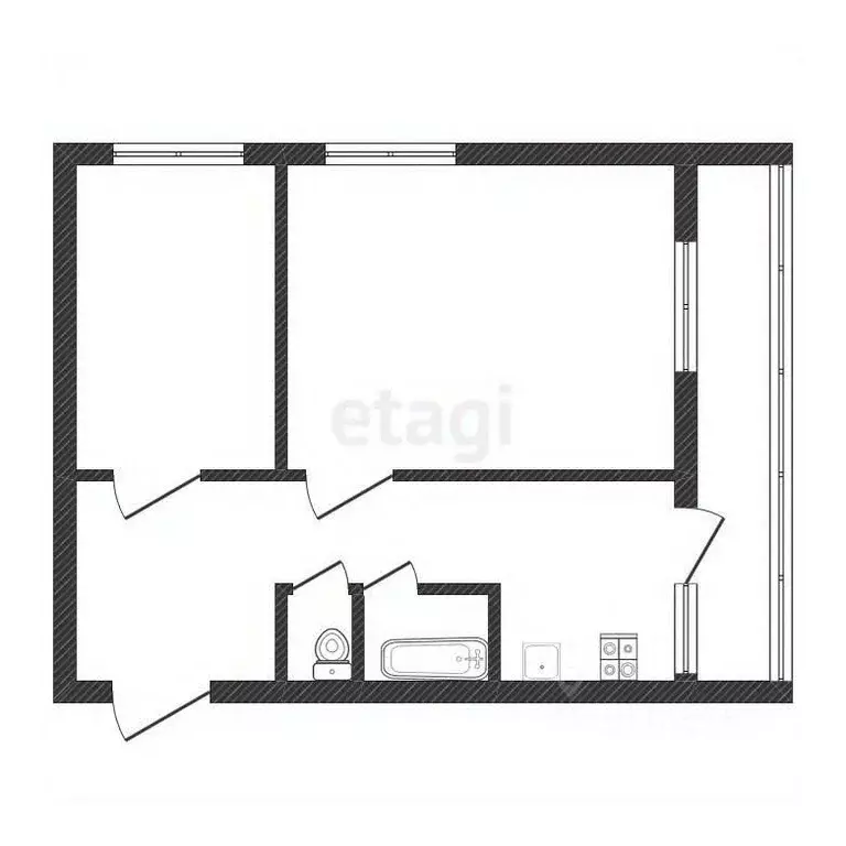 2-к кв. Тверская область, Старица ул. Мира, 28А (47.9 м) - Фото 1