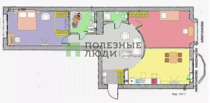 2-к кв. Курганская область, Курган просп. Конституции, 12А (49.5 м) - Фото 2