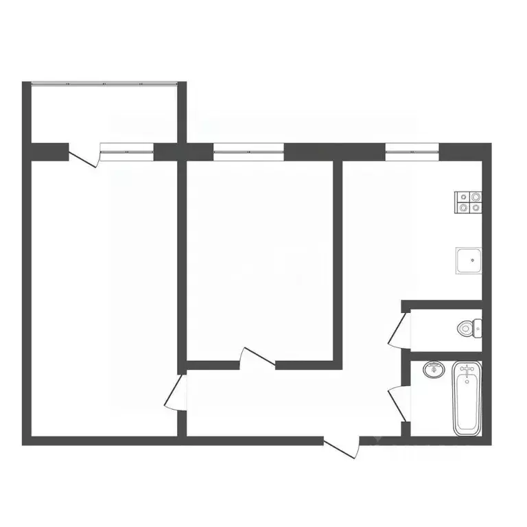 2-к кв. Тульская область, Тула ш. Калужское, 20к3 (51.2 м) - Фото 2