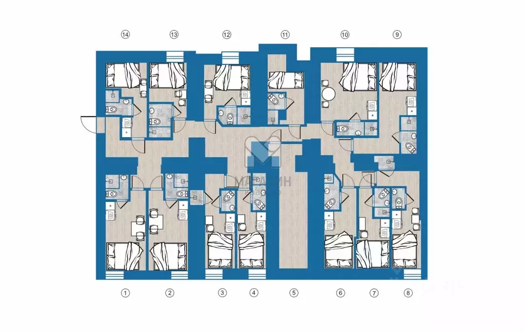 Студия Санкт-Петербург Подольская ул., 42 (12.7 м) - Фото 2