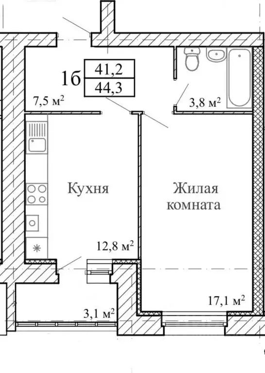 1-к кв. Тамбовская область, Тамбов городской округ, д. Перикса ул. ... - Фото 1