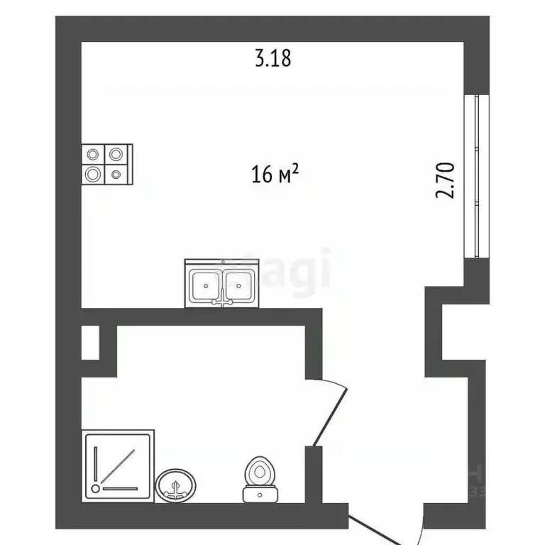 Комната Санкт-Петербург Загородный просп., 17 (16.0 м) - Фото 1