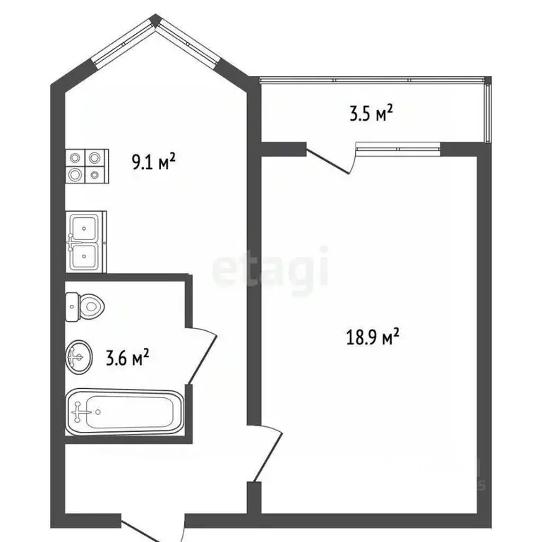 1-к кв. Москва ул. Ухтомского Ополчения, 1 (37.5 м) - Фото 2