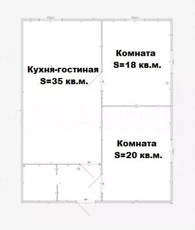 2-к. квартира, 85 м, 2/2 эт. - Фото 0