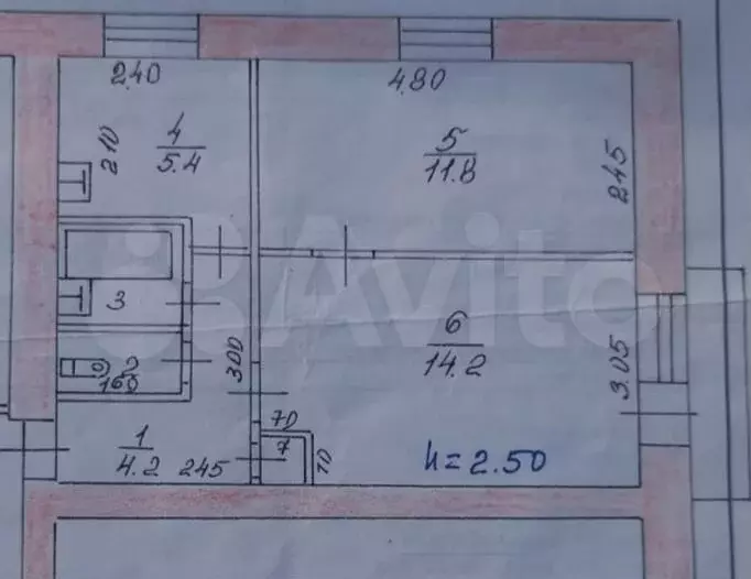 2-к. квартира, 40 м, 2/5 эт. - Фото 0