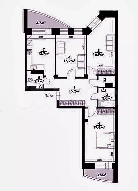 3-к. квартира, 90 м, 16/17 эт. - Фото 0