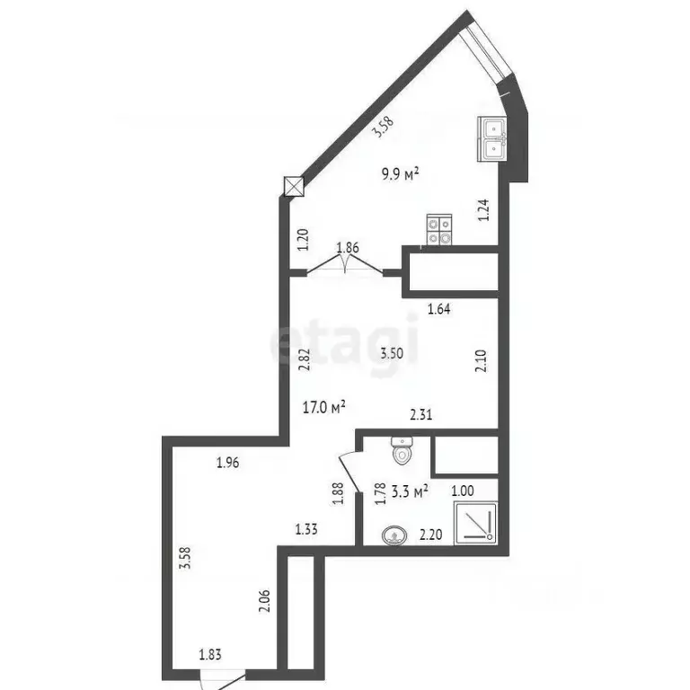 1-к кв. Краснодарский край, Геленджик Крымская ул., 22к5 (30.2 м) - Фото 2