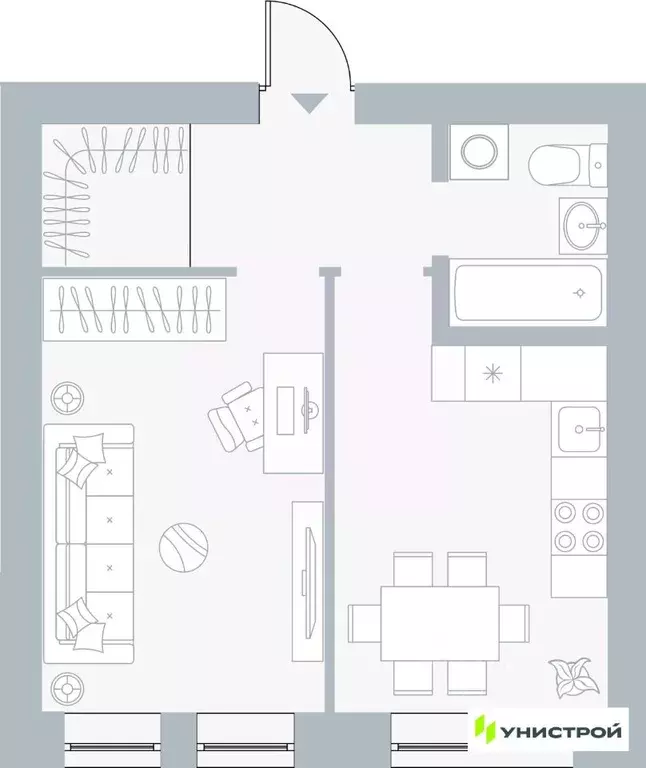 1-к кв. Пермский край, Пермь Рионская ул., 4А (37.13 м) - Фото 1