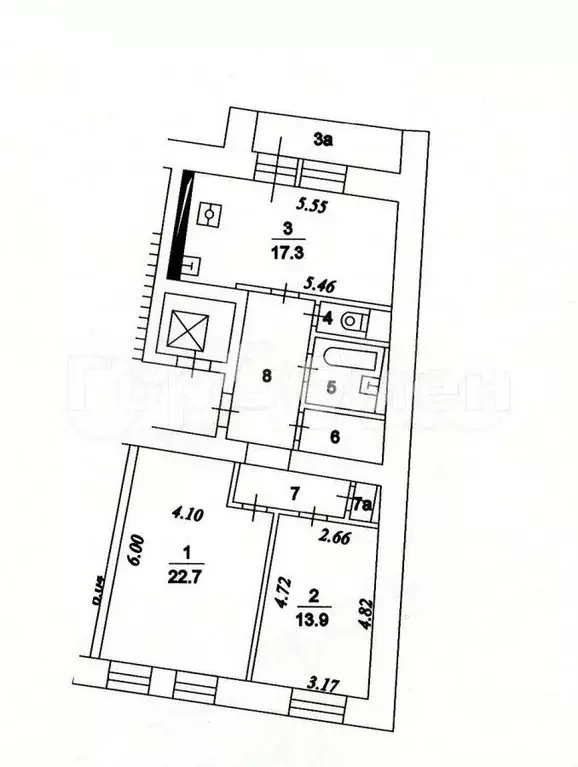 2-к. квартира, 74 м, 2/6 эт. - Фото 0