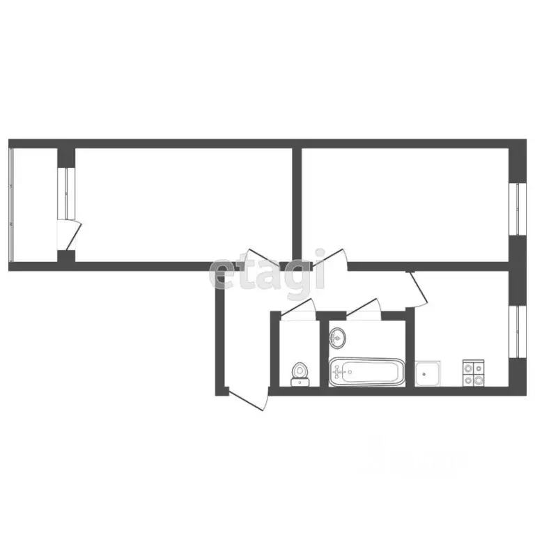 2-к кв. Мордовия, Саранск ул. Пушкина, 46 (47.2 м) - Фото 1