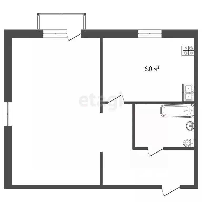1-к кв. Алтайский край, Барнаул просп. Коммунаров, 120В (28.9 м) - Фото 2