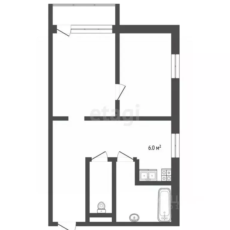 2-к кв. Хабаровский край, Комсомольск-на-Амуре Магистральное ш., 17к1 ... - Фото 2