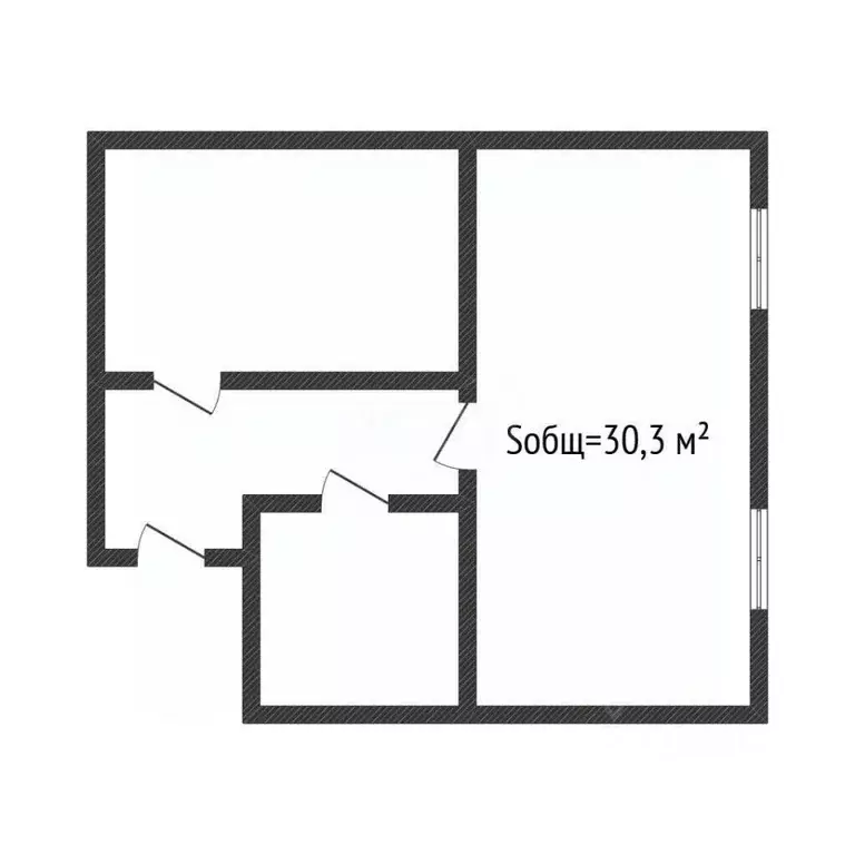 1-к кв. Брянская область, Брянск Угольная ул., 16 (30.3 м) - Фото 2