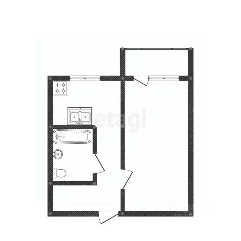 1-к кв. Костромская область, Кострома Мясницкая ул., 51 (33.5 м) - Фото 1