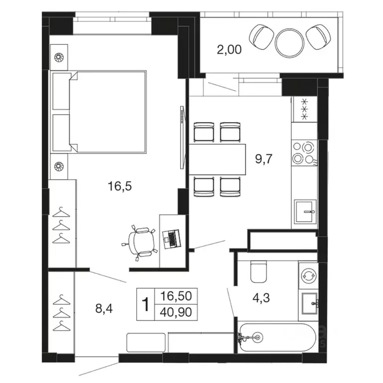 1-к кв. Московская область, Апрелевка Наро-Фоминский городской округ, ... - Фото 1