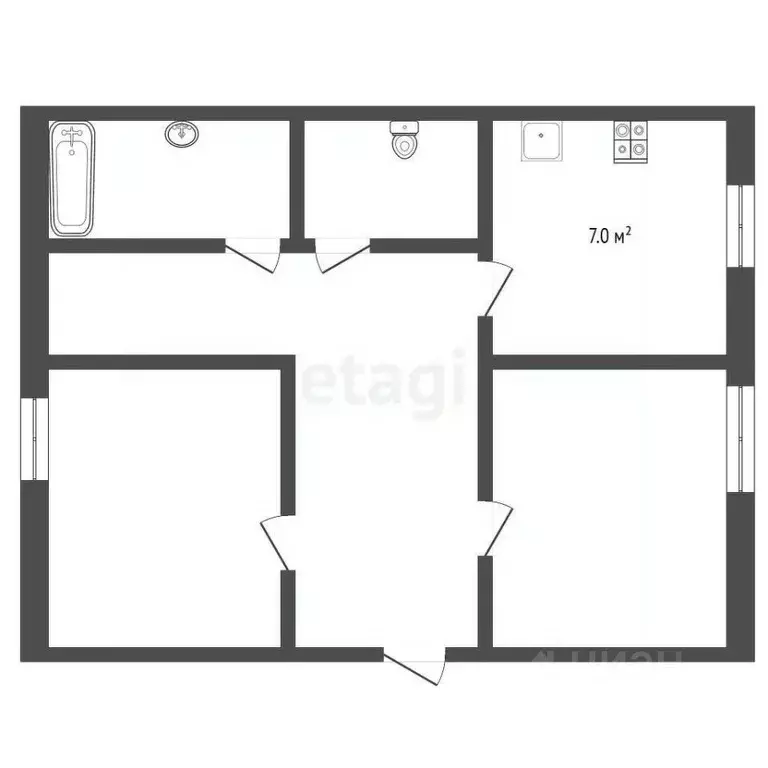 2-к кв. Ставропольский край, Ессентуки Октябрьская ул. (49.0 м) - Фото 1