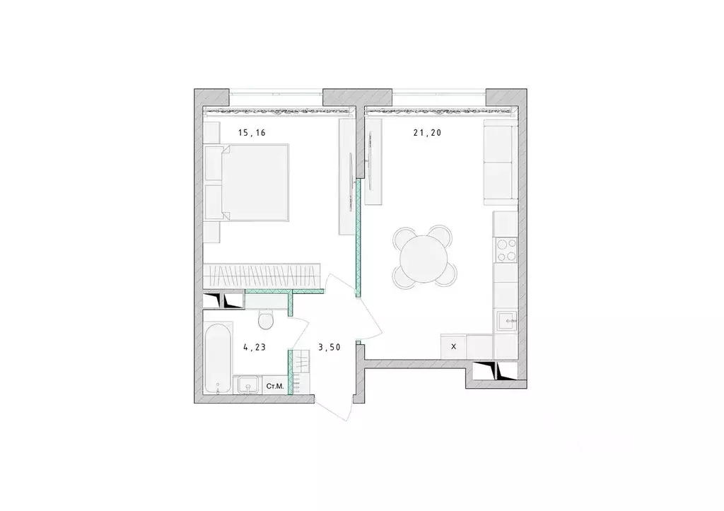 1-к кв. Московская область, Пушкино Ярославское ш., 194 (44.2 м) - Фото 0