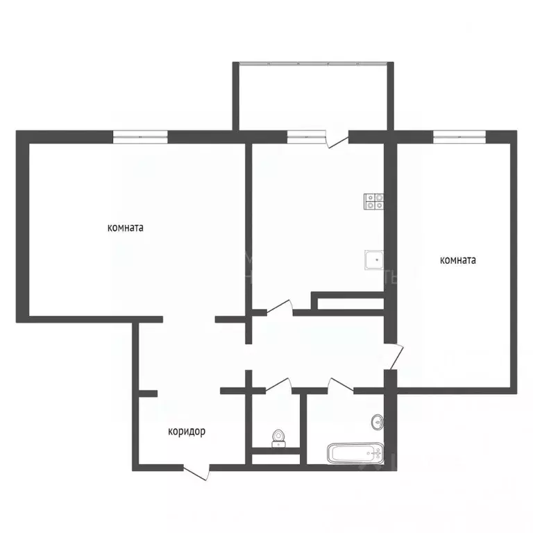 2-к кв. Тюменская область, Тюмень ул. Жуковского, 88/1 (62.0 м) - Фото 2