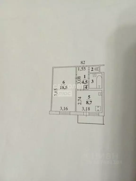1-к кв. Липецкая область, Липецк ул. Яна Фабрициуса, 21 (35.5 м) - Фото 2