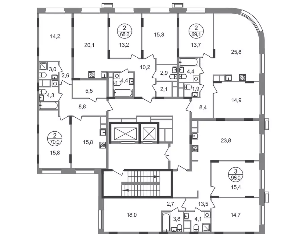 2-к кв. Московская область, Одинцовский городской округ, Заречье пгт ... - Фото 2