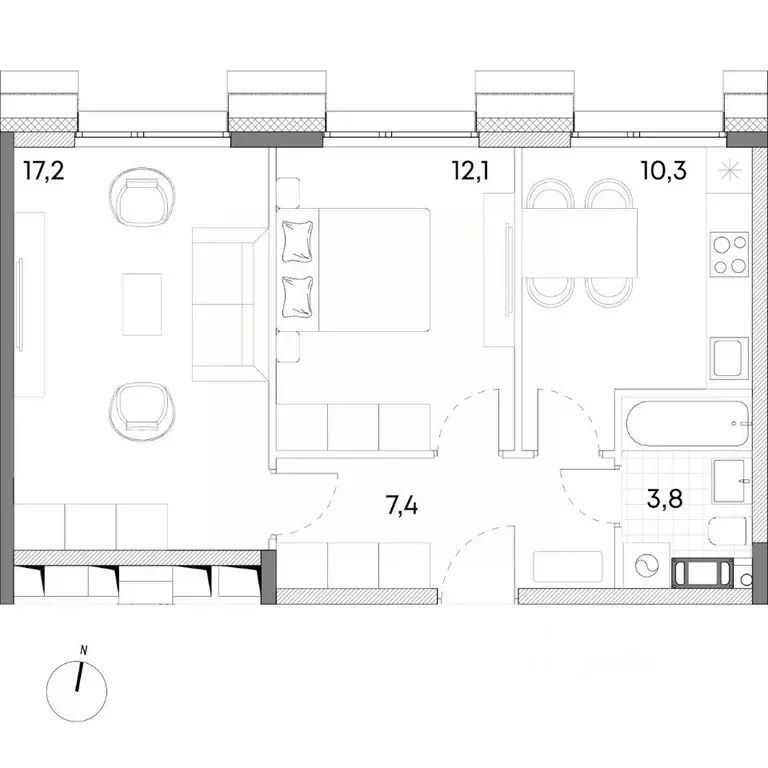 2-к кв. Москва, Москва, Зеленоград ул. Александровка, 6 (50.8 м) - Фото 0