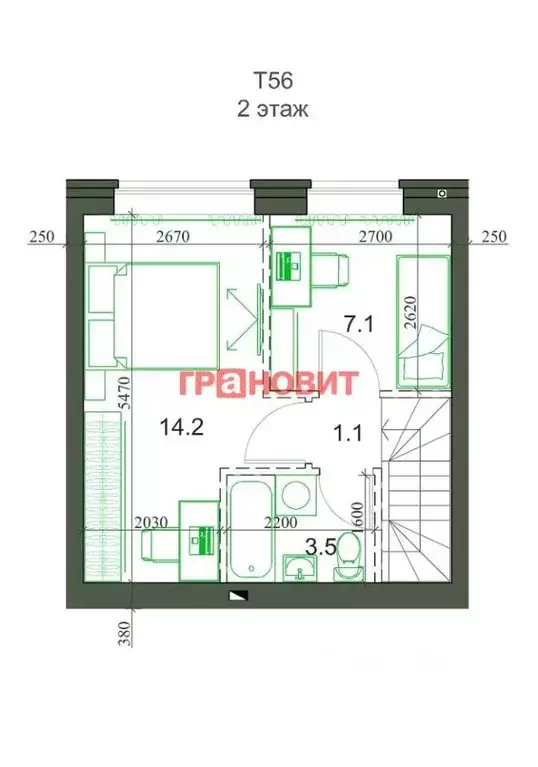 Таунхаус, 54 м - Фото 1