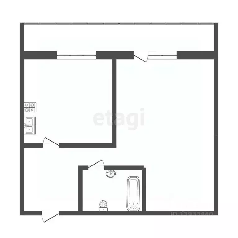 1-к кв. Тюменская область, Тюмень Широтная ул., 213 (34.9 м) - Фото 1