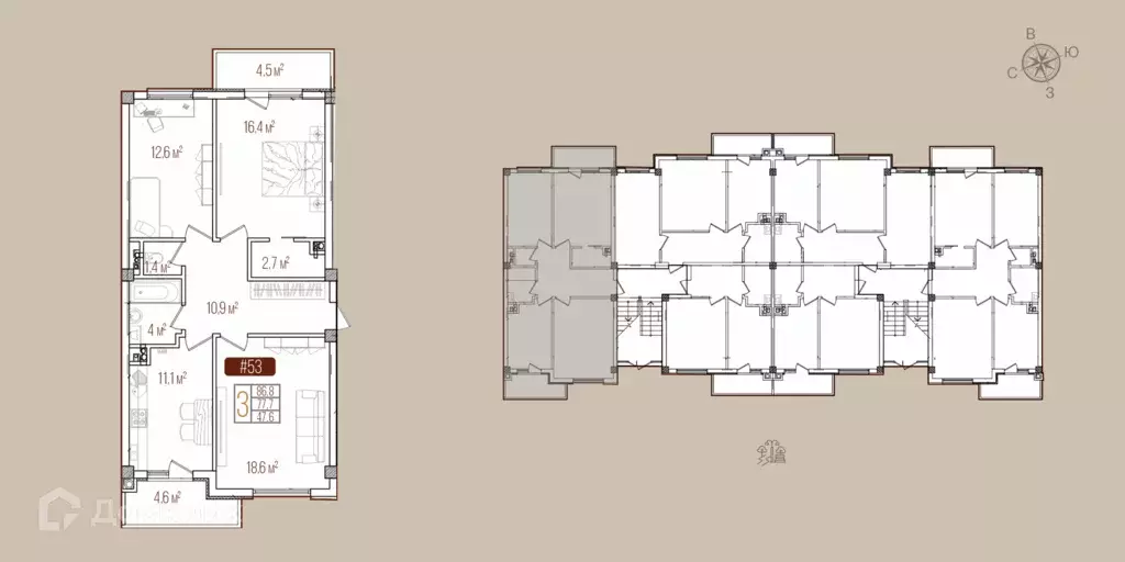 Продаётся 3-к квартира, 85.5 м - Фото 0