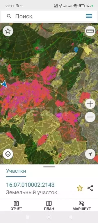 Участок в Татарстан, Альметьевск Урсала мкр, ул. Бахорина (1329.0 ... - Фото 1