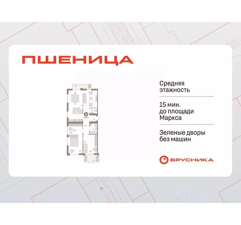 2-к кв. Новосибирская область, Новосибирский район, Краснообск рп ... - Фото 1