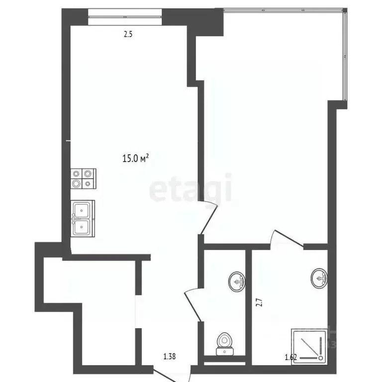 2-к кв. Москва бул. Братьев Весниных, 2 (46.2 м) - Фото 2