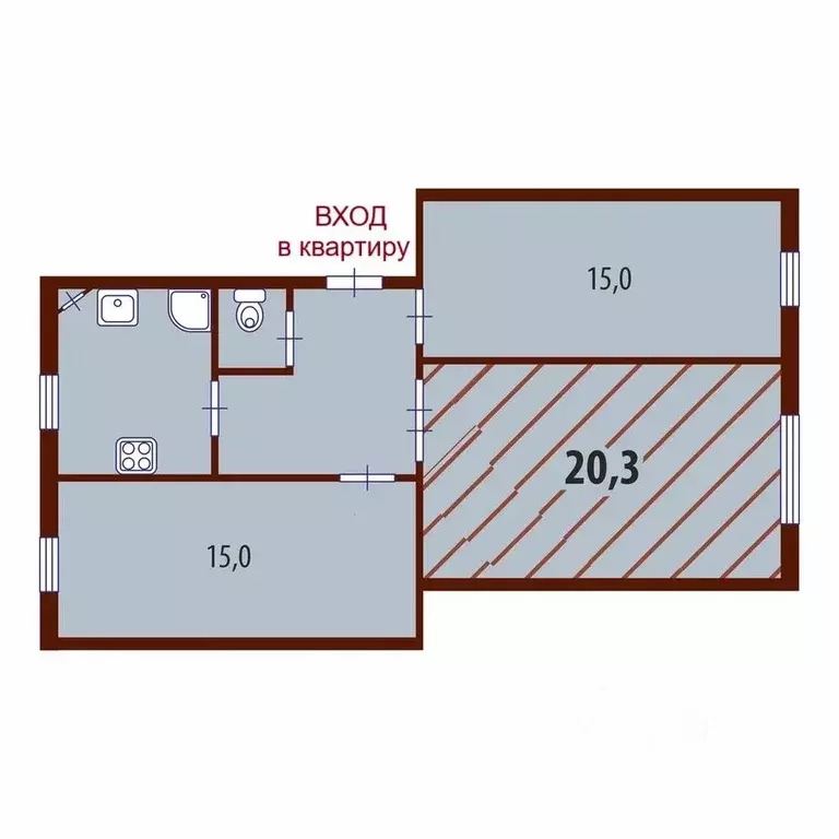Комната Санкт-Петербург Рабфаковская ул., 3К4 (20.3 м) - Фото 0